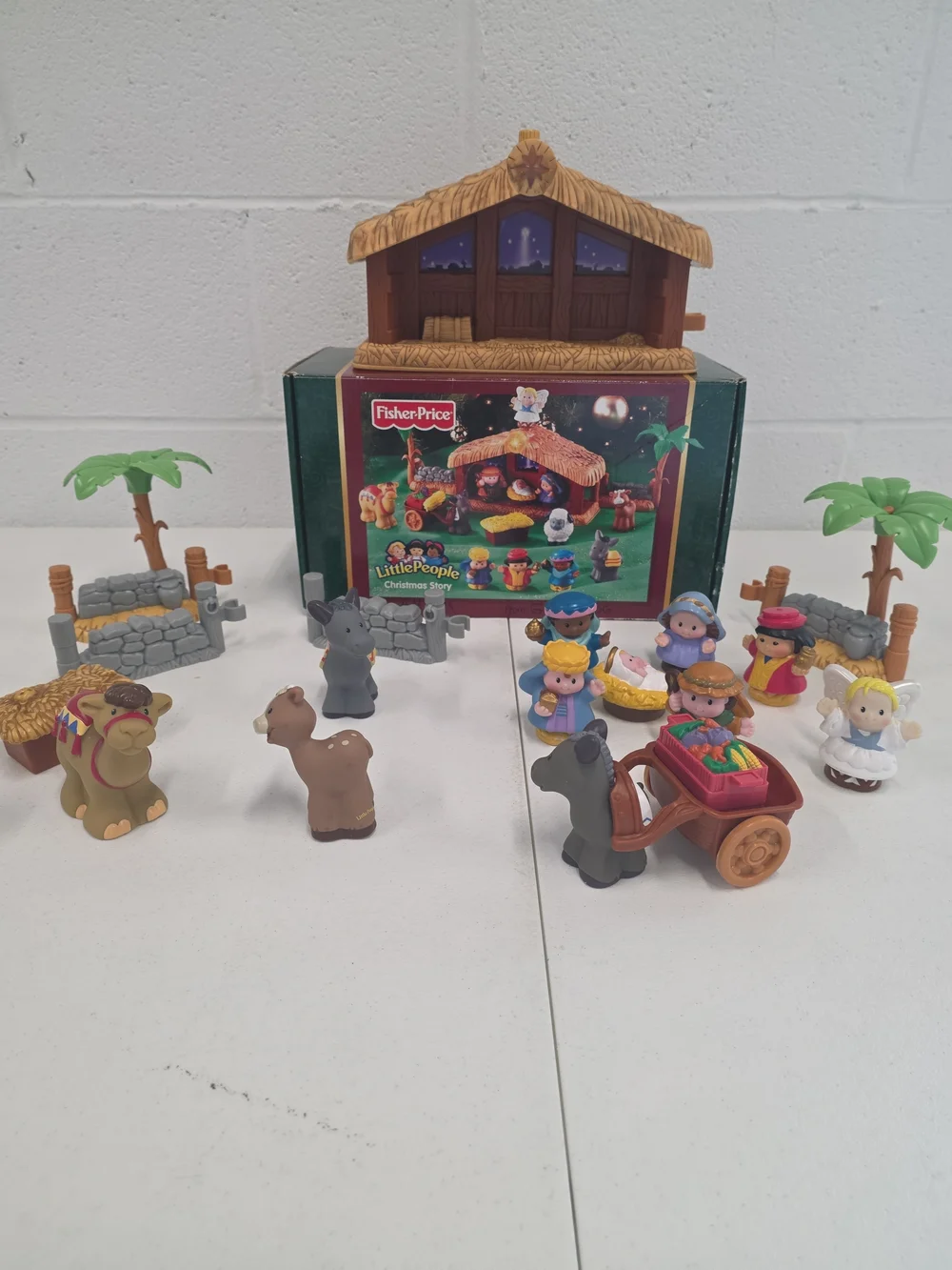 Fisher-Price Little People Christmas Story Nativity J2404 Works Incomplete